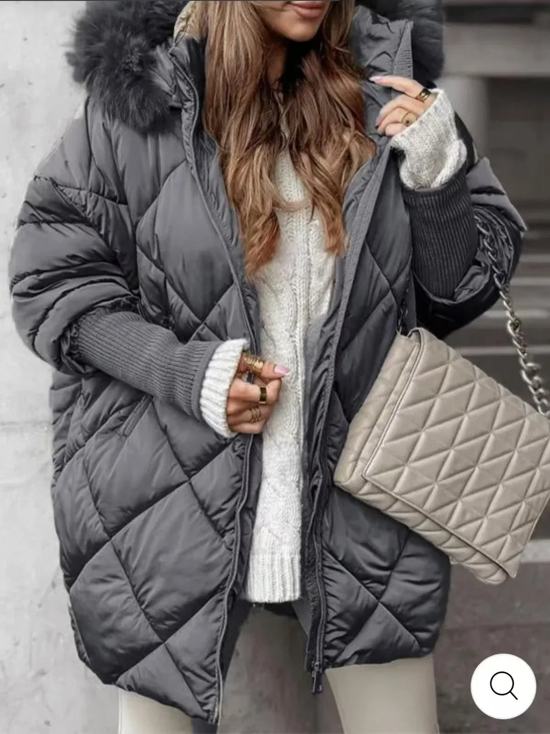 Undine Diamond Quilted Puffer Coat