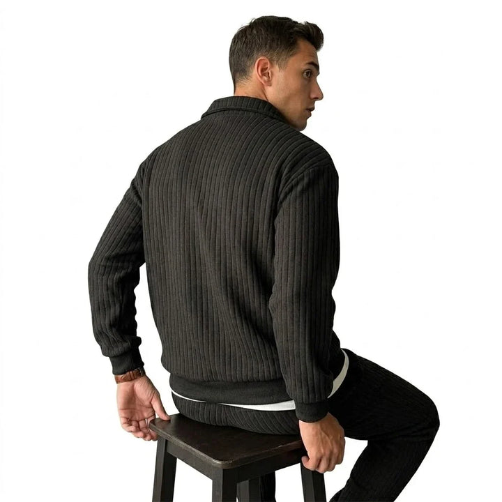Griffin Ribbed Half Zip Pullover