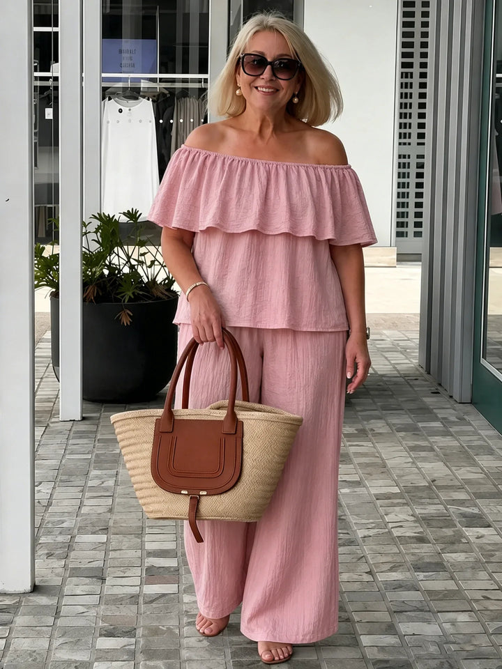 Emily Ruffle Pants Set