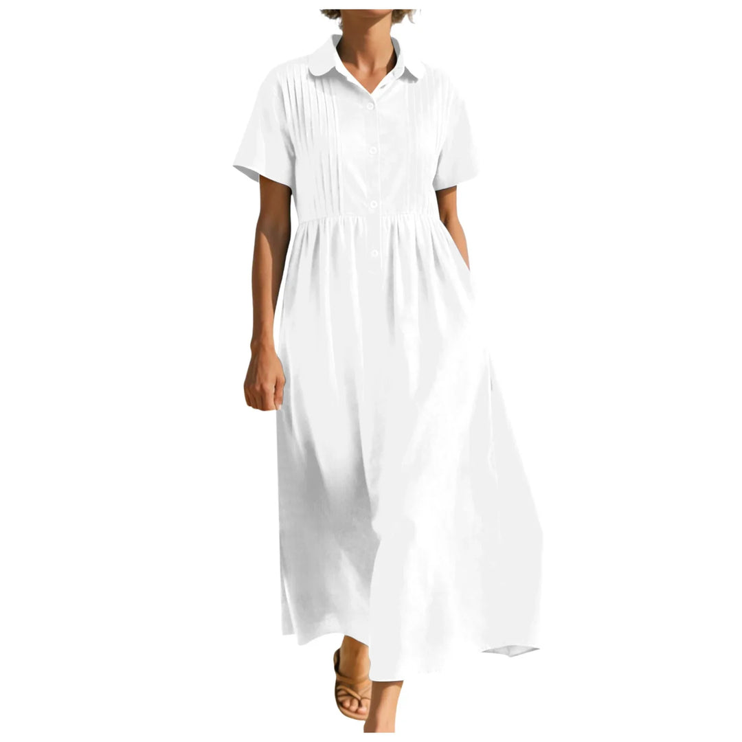 Stella Button Front Midi Dress