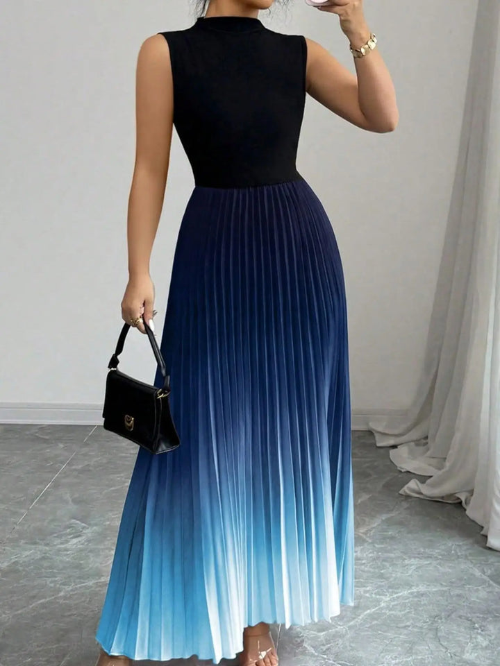Zenaida Pleated Maxi Wedding Guest Dress