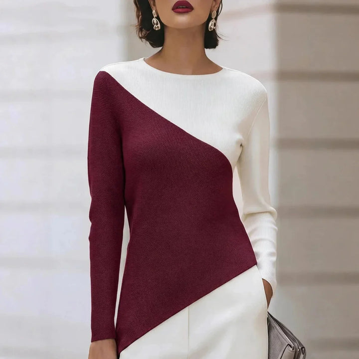Verona Asymmetric Contrast Top