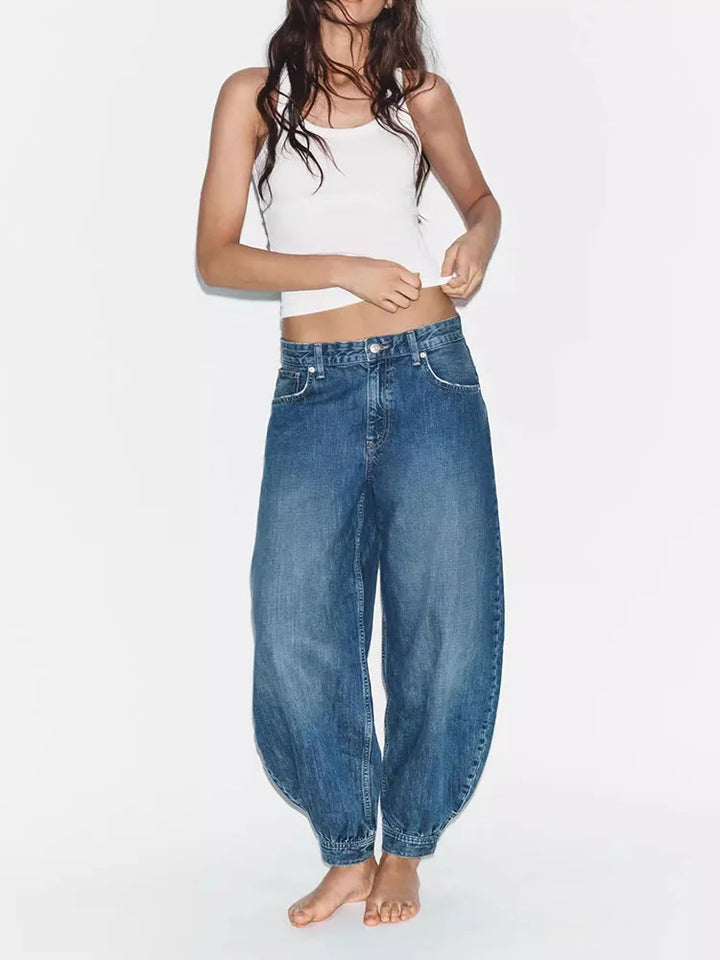 Paige Balloon Denim Trousers