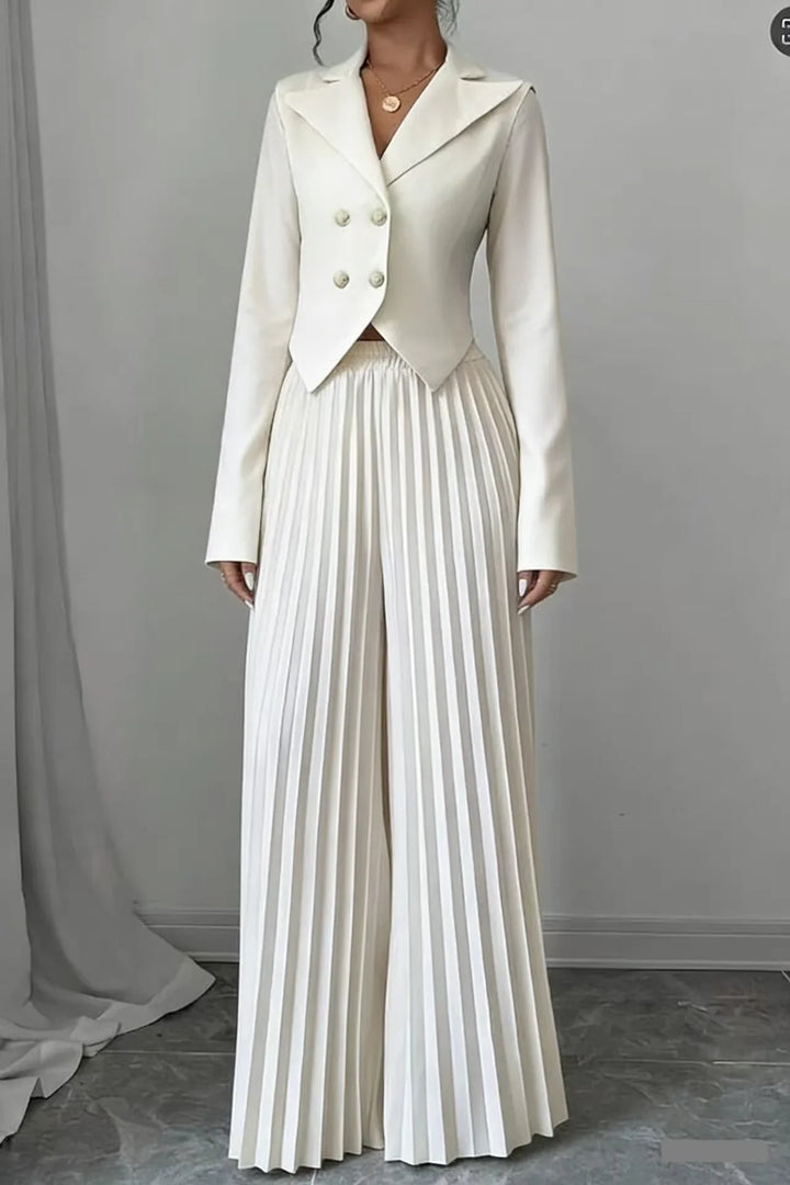 Lindsey Pleated Wide Leg Set