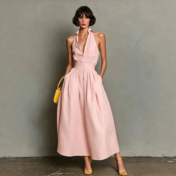 Carolina Collar Shirt Midi Dress
