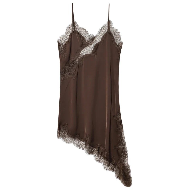 Nola Lace Asymmetrical Midi Dress