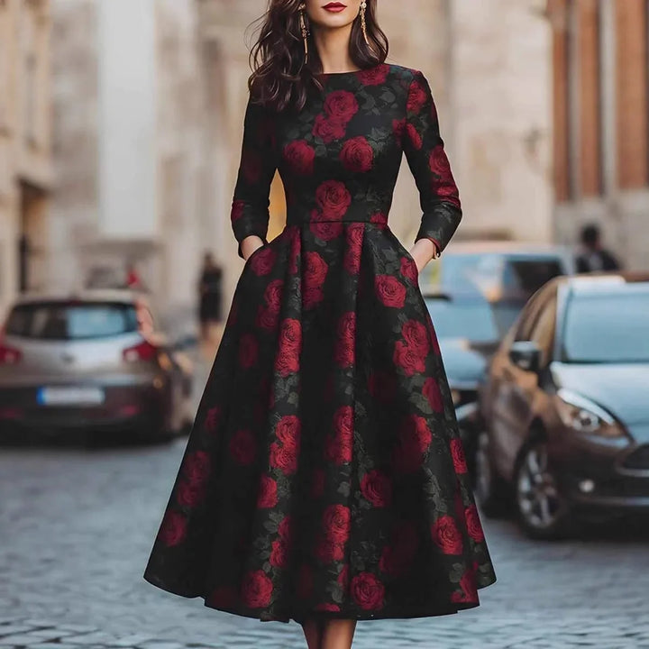 Sandra Floral A Line Dress