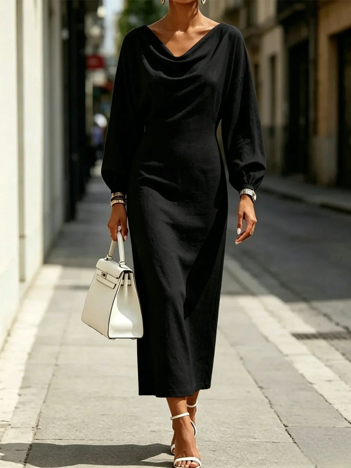 Sarai Cowl Neck Midi Dress