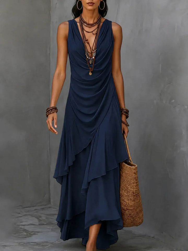 Fiona Bohemian Ruffle Maxi Dress
