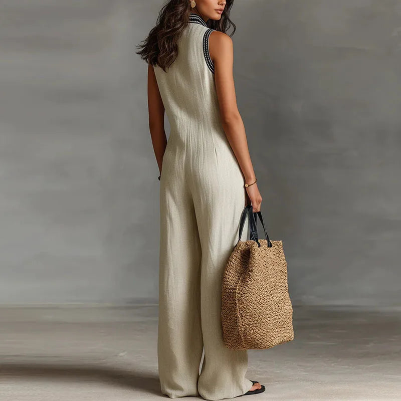 Diana Lace Trim Jumpsuit