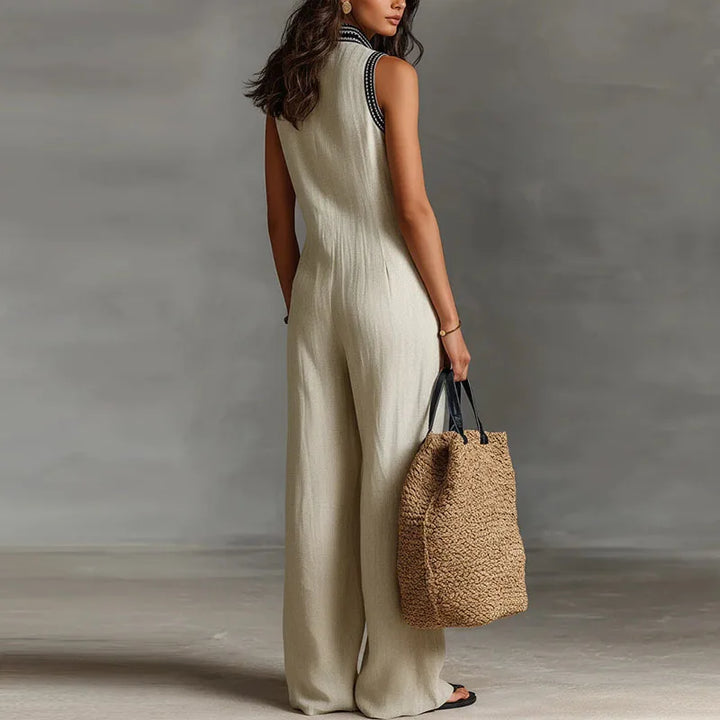 Diana Lace Trim Jumpsuit