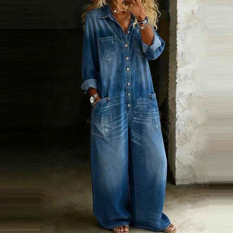 Dahlia Button Front Jumpsuit