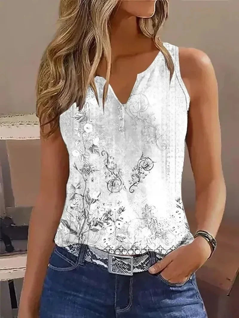 Avira Casual Floral Tank Top