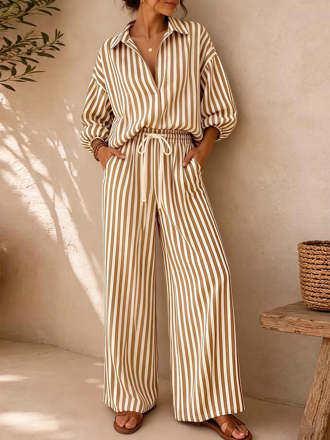 Shayla Striped Two-Piece Set