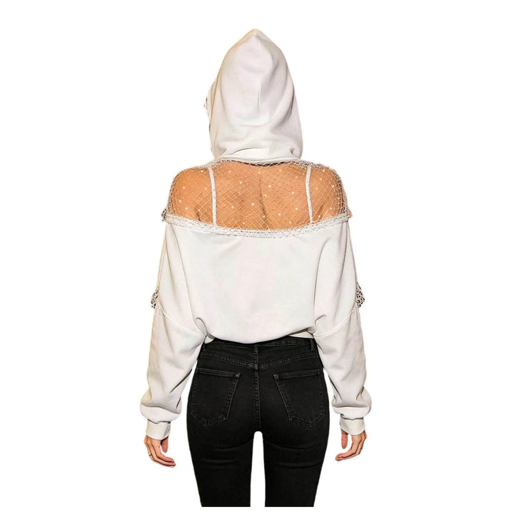 Amrita Fishnet Panel Hoodie