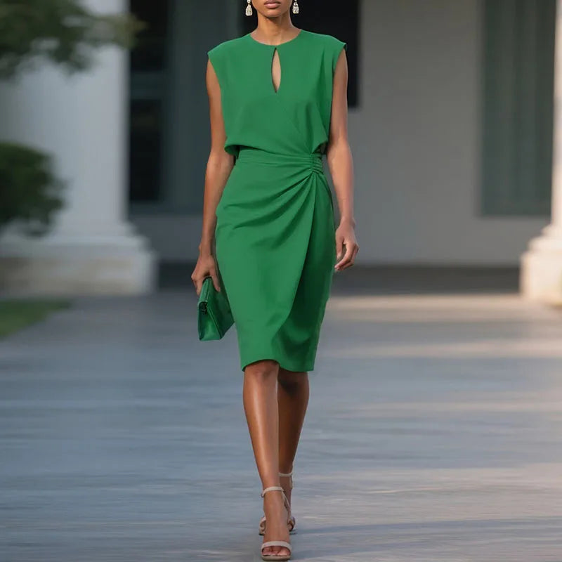 Marsha Ruched  Sophisticated Dress