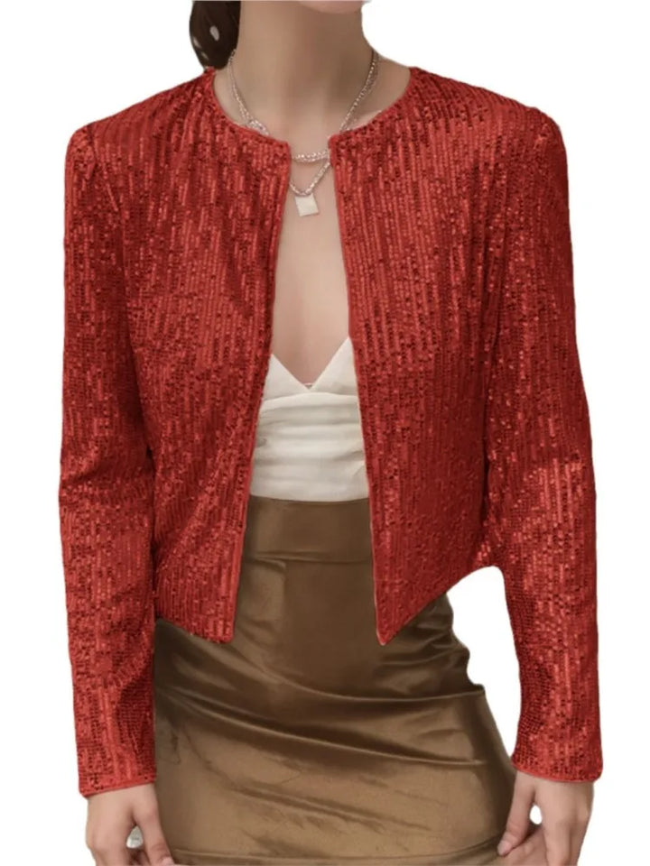 Veronique Open Front Sequin Jacket