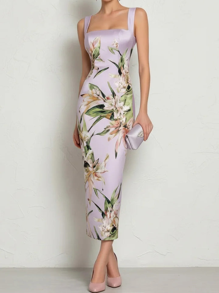 Avalon Elegant Floral Wedding Guest Dress