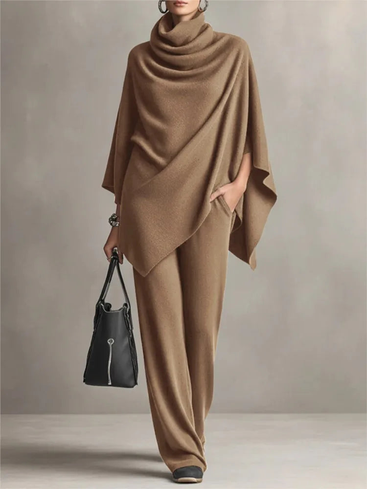 Maggie Draped Cozy Poncho Set