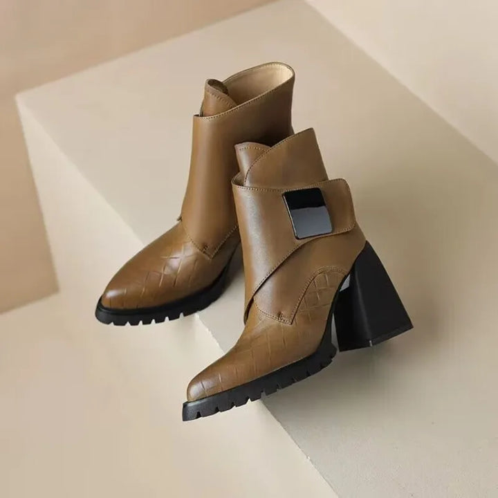Gaia Buckle Strap Ankle Boots