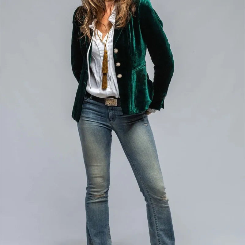 Marlena Tailored Velvet Blazer