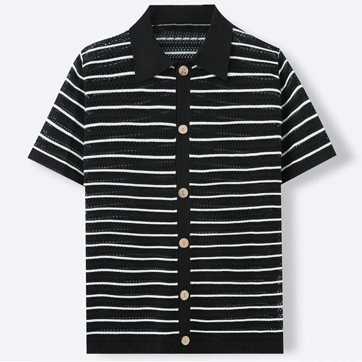 Mason Striped Knit Polo