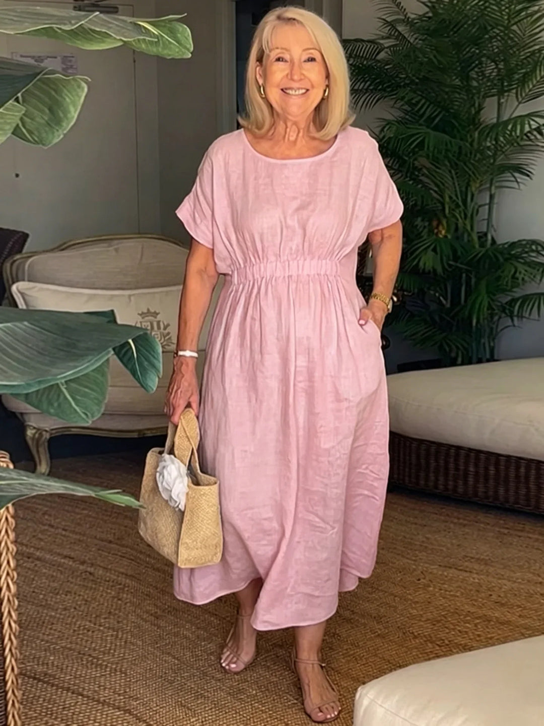 Xenia Casual Relaxed Midi Dress