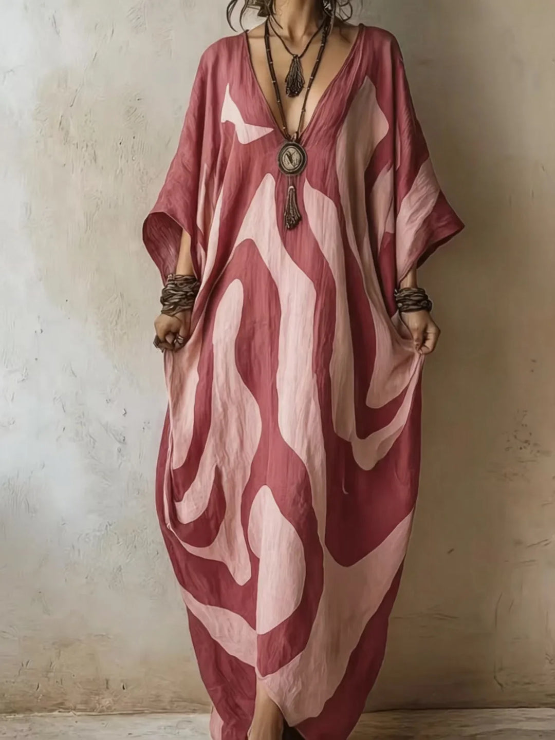 Dayana Abstract Print Maxi Dress