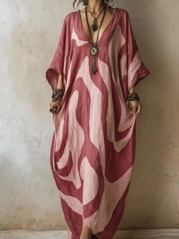Dayana Abstract Print Maxi Dress