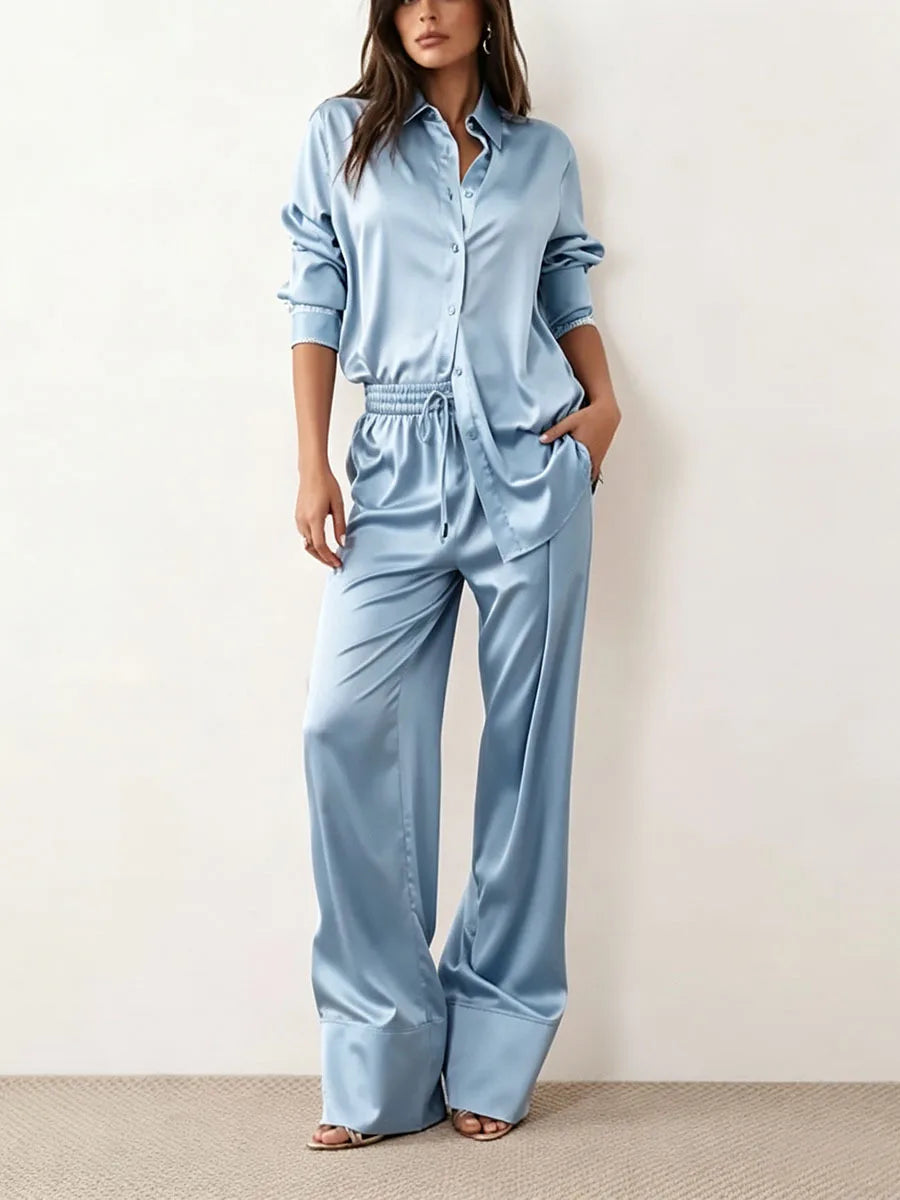Elowyn Satin Finish Two Piece Set
