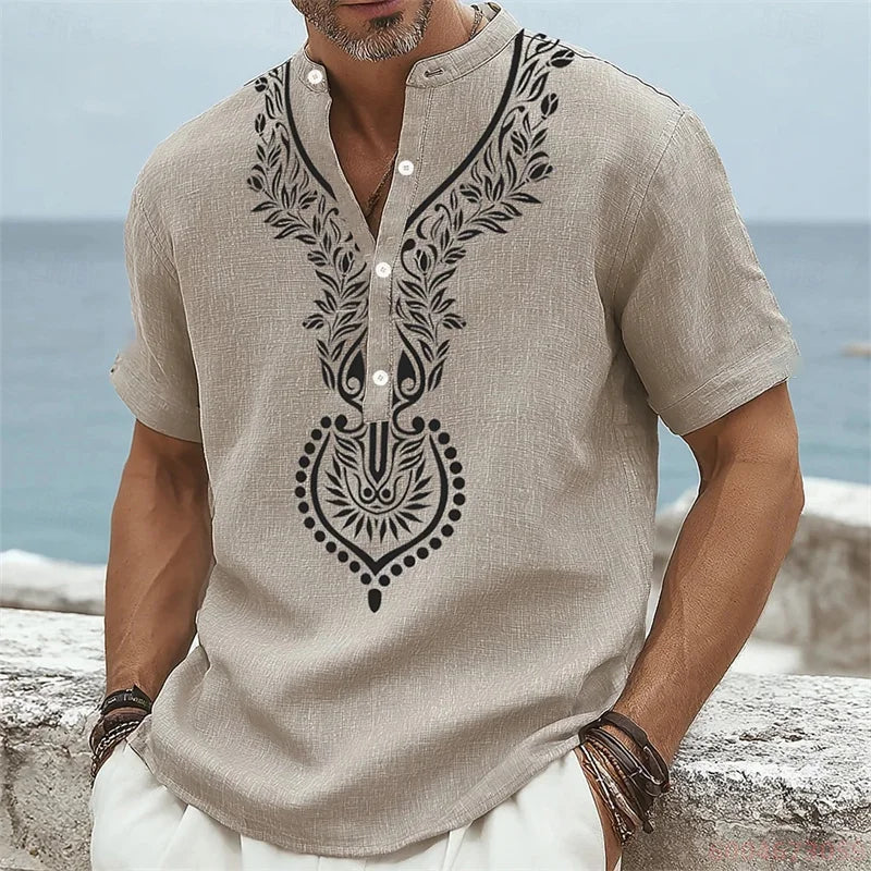 Zachary Short Sleeve Linen Shirt