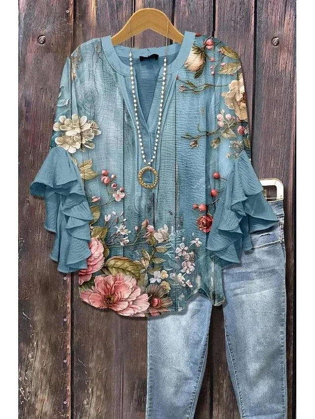 Alina Relaxed Floral Blouse