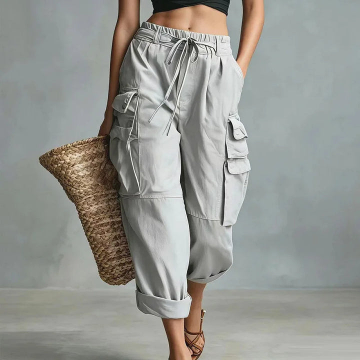 Elodie Relaxed Drawstring Cargo Pants