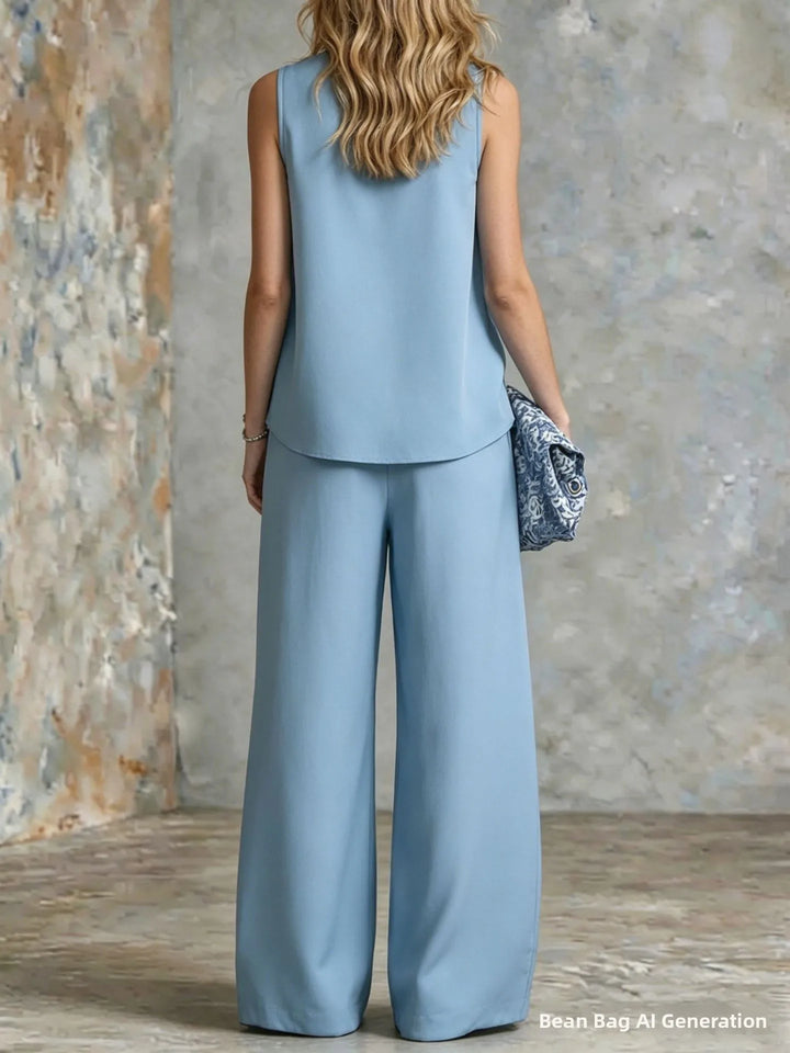 Alvenna Relaxed Fit Sleeveless Two Piece Set
