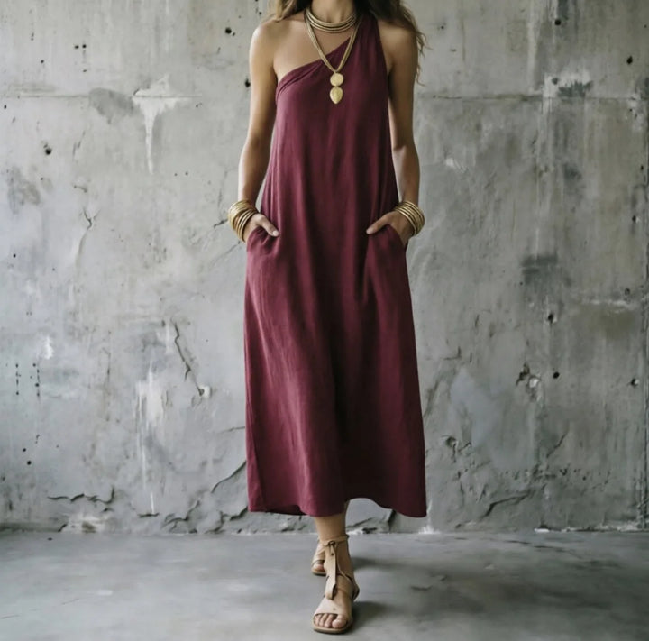 Amelie One Shoulder Maxi Dress