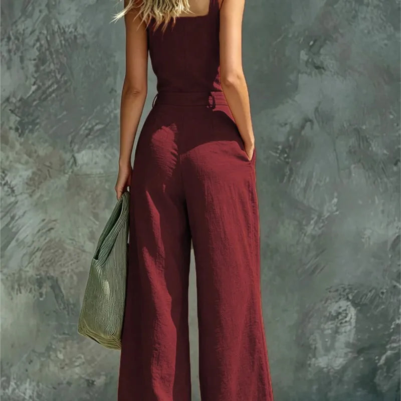 Ruth Wide Leg Pocket Jumpsuit