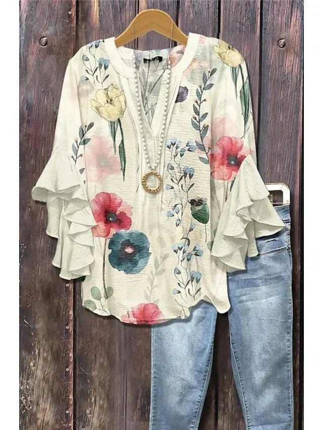 Alina Relaxed Floral Blouse