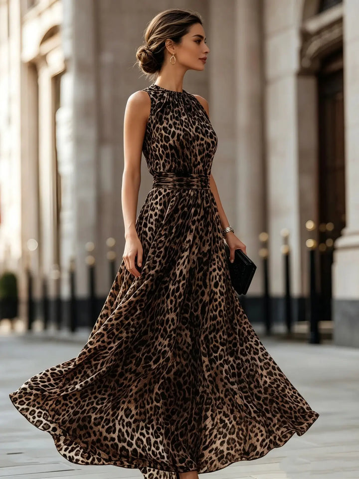Gemma Leopard Flare Dress