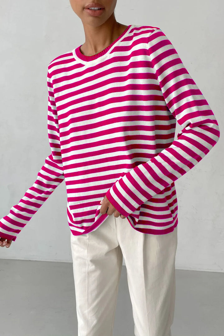 Margot Striped Crew Sweater