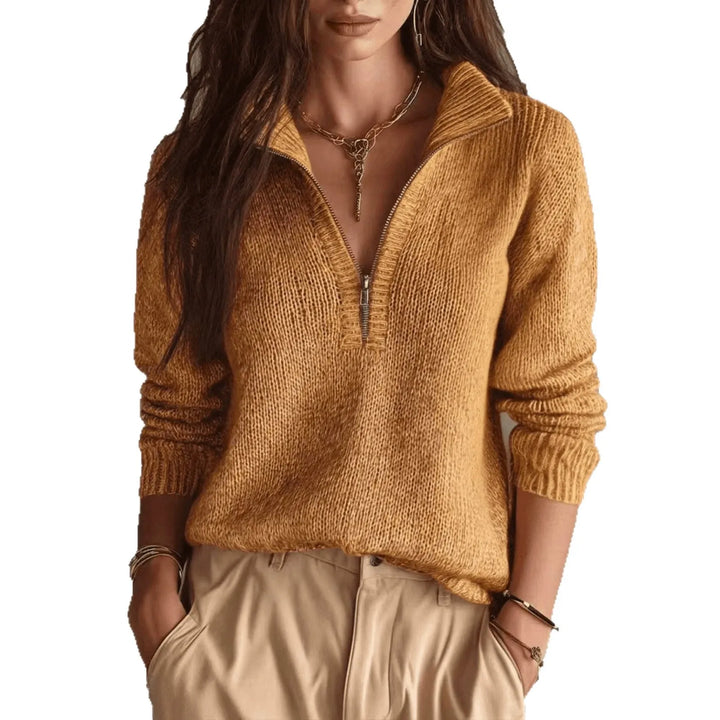 Marielle Ribbed Collar Pullover