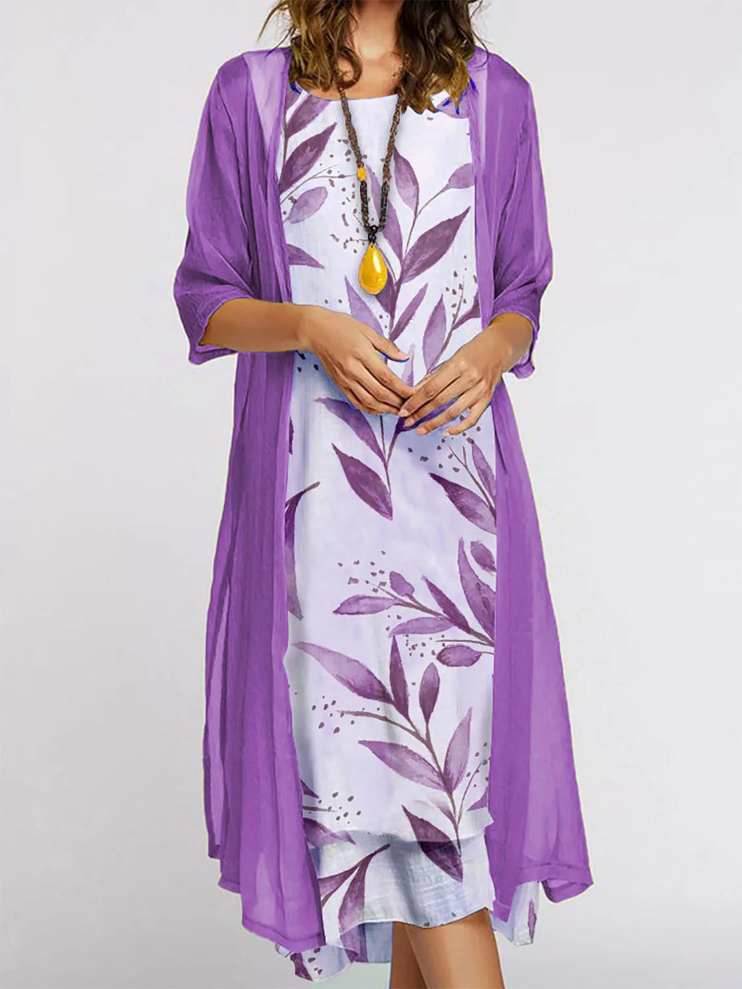 Vera Floral Cardigan Midi Dress