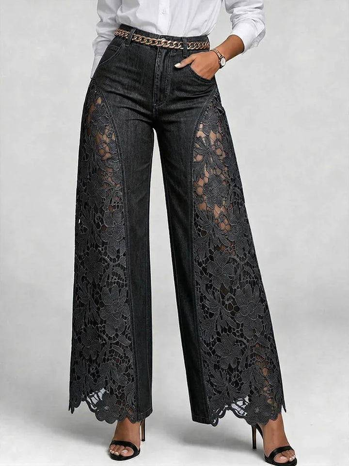 Katelynn Floral Lace Wide Leg Pants