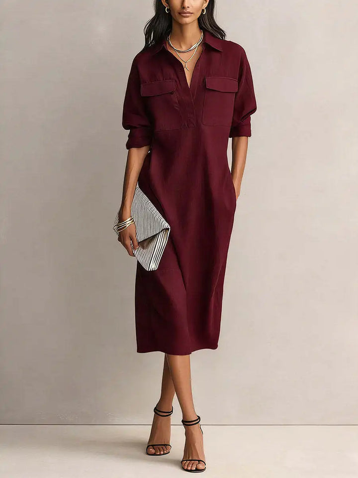 Lucinda Button Down Midi Shirt Dress
