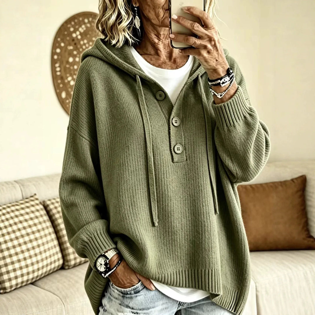 Sylvie Button Placket Hoodie