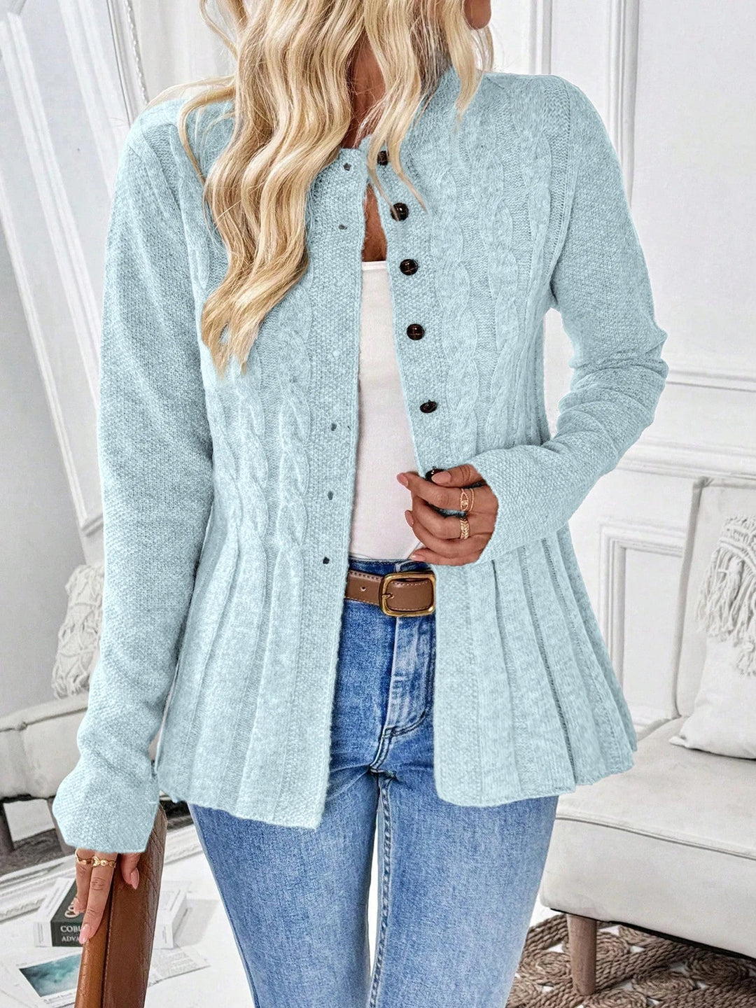 Clarabelle Cable Knit Cardigan