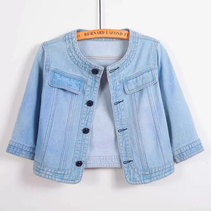 Breanna Cropped Denim Jacket
