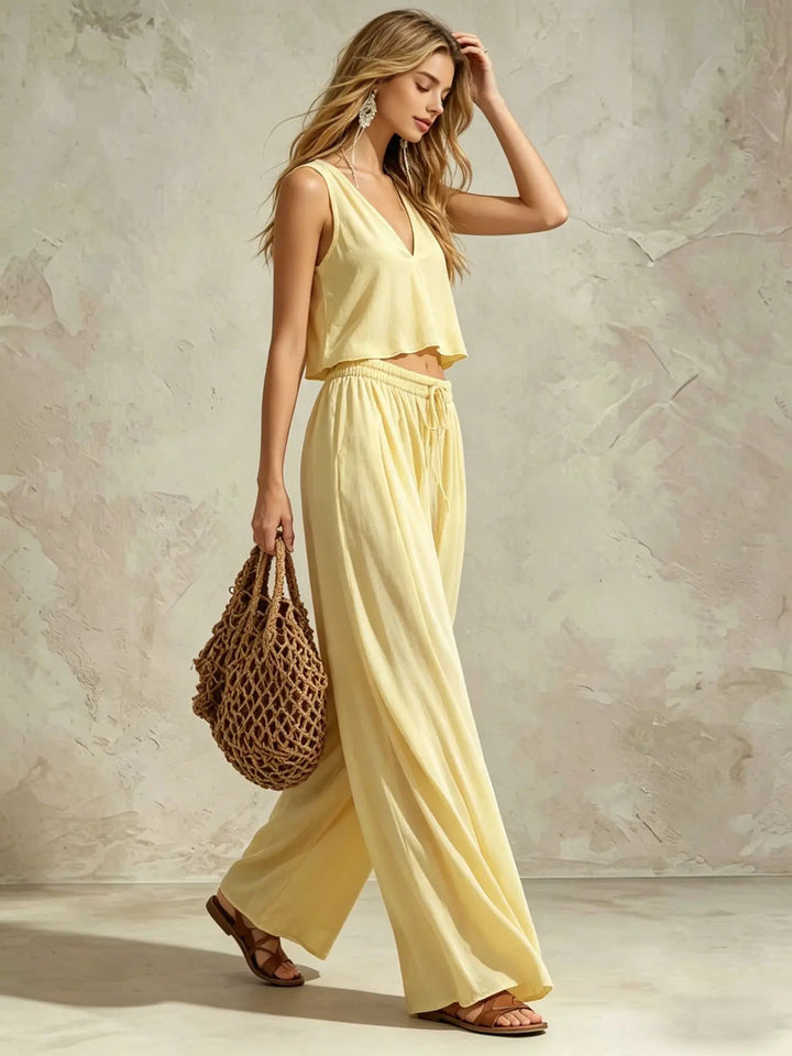 Tina Wide Leg Two Piece Set