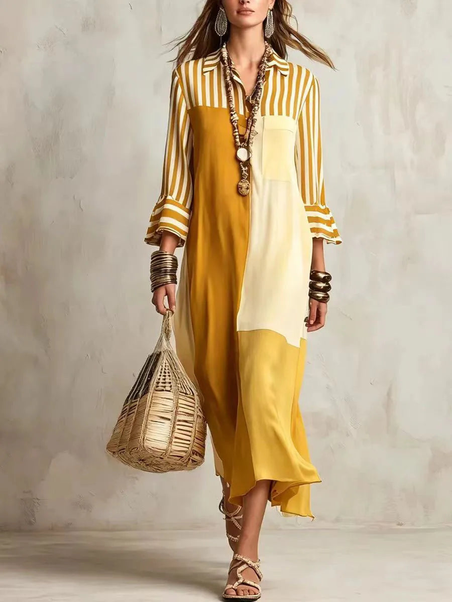 Jillian Linen Flowy Shirt Dress