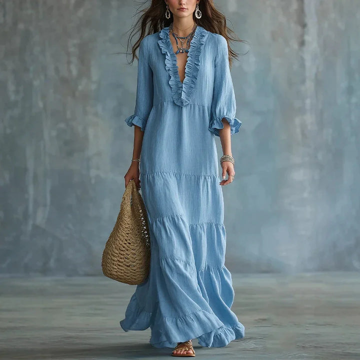 Madisyn Elegant Ruffle Maxi Dress