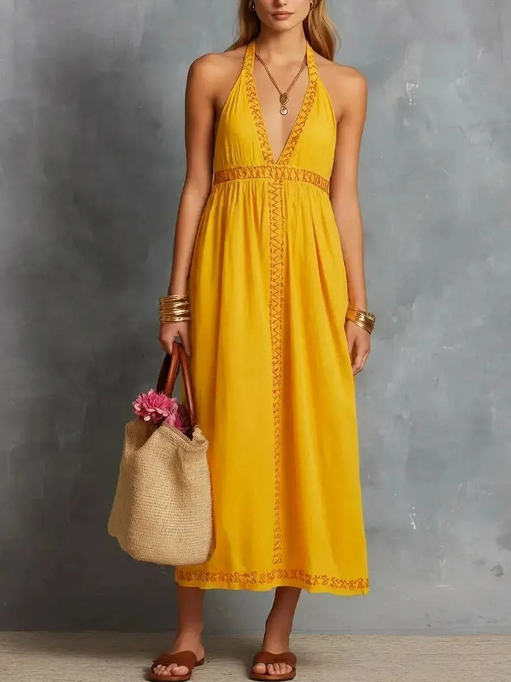 Winona Sleeveless V Neck Maxi Dress